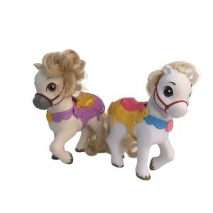 Disney Princess Royal Petite Pony Set Rapunzel Maximus Cinderella Horse w/Saddle